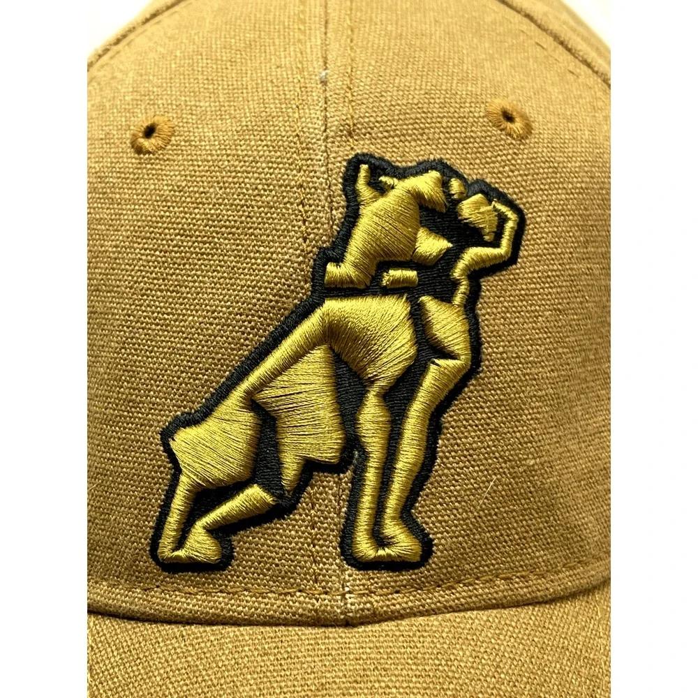 Mack Truck Bulldog Hat Cap Logo Khaki Gold Brown Vintage Mens Snapback Cap‎ Hat